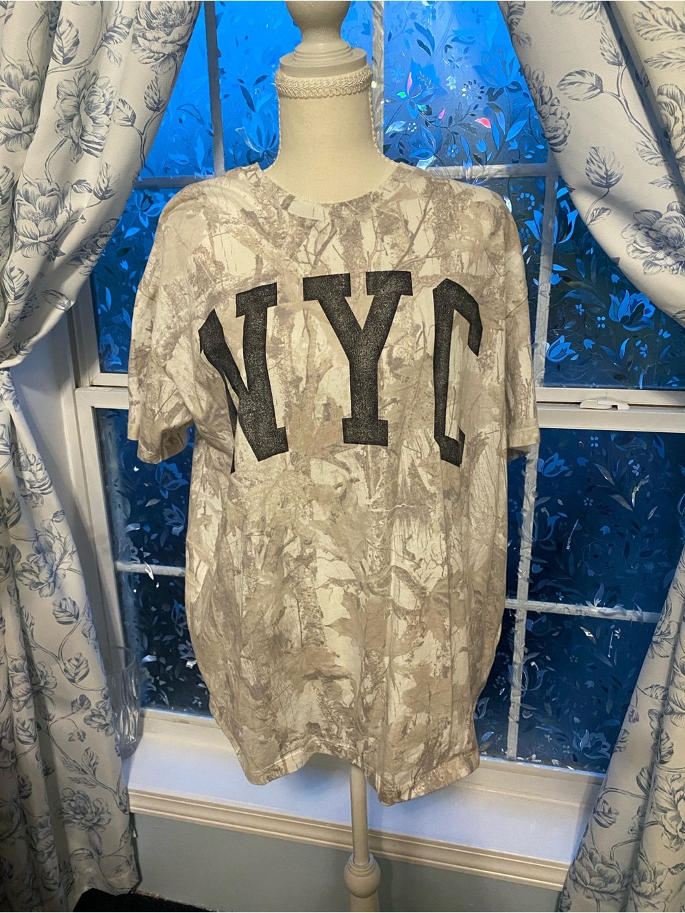 Hollister Neutral Tie-Dye Crew Tee